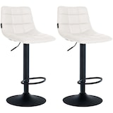 thumbnail of Conjunto de 2 bancos de bar em imitação de pele Jerry branco/preto