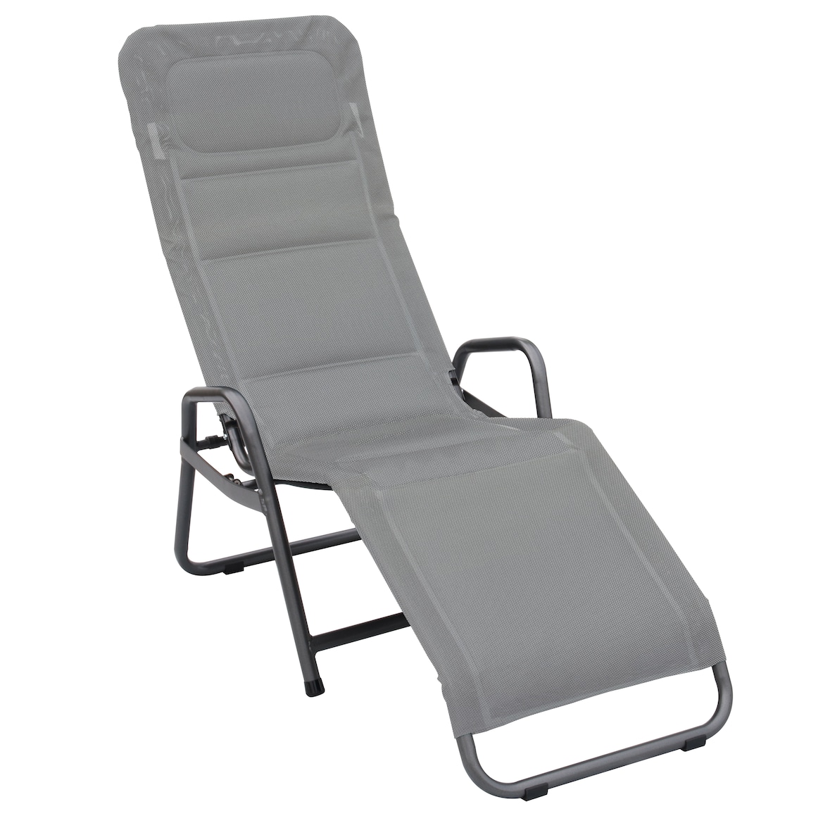 MFG Freizeitmöbel, "Bäder- und Sauna-Liege", Gestell: anthrazit, Bezug: grau