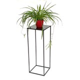 thumbnail of DanDiBo Blumenhocker Metall Holz Schwarz Eckig 100 cm Blumenständer Beistelltisch 96353 Blumensäule Modern Pflanzenständer Pflanzenhocker