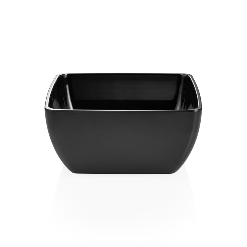 3x Schale Day & Night, 25 x 25 x 11,5 cm, schwarz, Melamin, 4,6 l