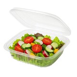 thumbnail of MONOUSO - Transparente Dose mit Klappdeckel Viereckig PET 250ml (100 Stück)