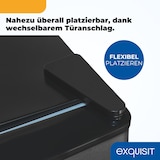thumbnail of Exquisit Vollraum-Kühlschrank ohne Gefrierfach, 242 Liter, 5 Ablagen, 4 Türablagen, Türanschlag wechselbar, 55 cm Breite, KS320-V-H-040E inoxlook-az