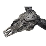 thumbnail of Deko-Totenkopf 45cm HWC-T454, Trophäe Longhorn-Bullenkopf aus Polyresin gefertigt, Indoor/Outdoor ~ Farbe silber