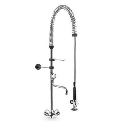 Grifo Cocina Industrial para Hostelería de 2 Aguas con Piña Rociadora - ZN-1