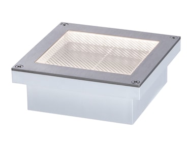 Paulmann Encastré de sol LED Brick Détecteur de mouvement crépusculaire (IR)  IP67  100x100mm 3000K 0,8W 25lm 230V  Alu#Gris Métal#Acier inoxydable