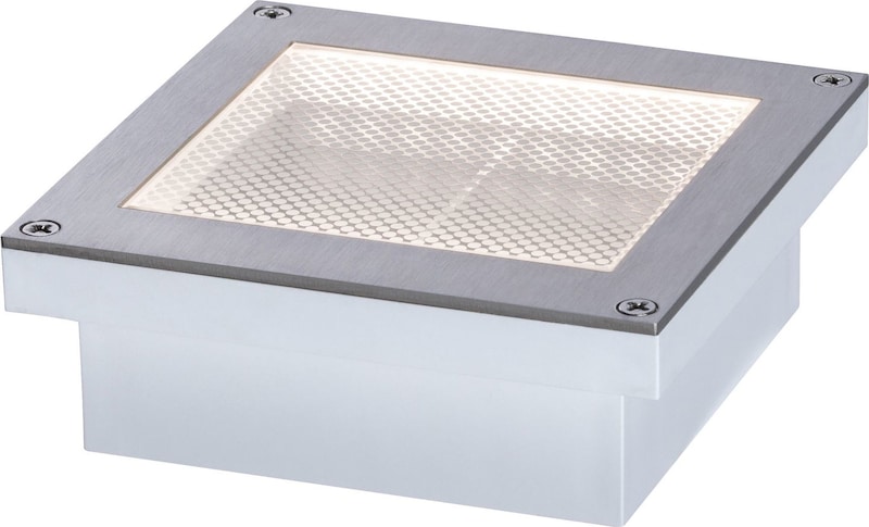 Un luminaire carré encastré avec un cadre en métal.