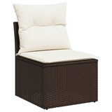 thumbnail of vidaXL 10-tlg. Garten-Sofagarnitur mit Kissen Braun Poly Rattan