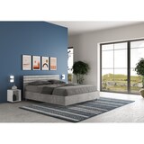 thumbnail of Letto matrimoniale contenitore doppia alzata 160x200 testata dritta con doghe cemento Ankel