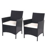 thumbnail of 3-2-1-1 Poly-Rattan Garten-Garnitur Halden, Lounge-Set Sitzgruppe Sofa ~ anthrazit, Kissen creme