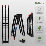 thumbnail of TRUTZHOLM 1 x Auffahrrampe klappbar 180 cm Traglast 340 kg Alu schwarz Riffelstab Verladerampe
