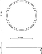 thumbnail of Hatton E27 LED-Deckenleuchte aus weißem Polycarbonat, Schutzart IP65, Ø 250 mm, für den Innen- und Außenbereich, witterungsbeständig, Code 3226-61-102