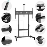 thumbnail of ONKRON TV Ständer mit Motor, TV Standfuss, TV Wagen, 50-100 Zoll, bis 120 kg, VESA 200х200-1000х600 mm, Schwarz