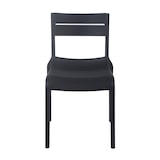 thumbnail of Juego de 4 sillas de plástico negro para terraza