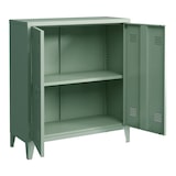 thumbnail of Helloshop26 - Büroschrank Spind Aufbewahrungseinheit für Büro Werkstatt Schlafzimmer Metallschrank mit 2 Türen 90 x 80 x 33 cm matt 03_0006342