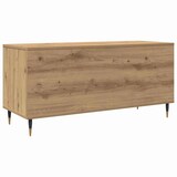 thumbnail of vidaXL Platenkast met plank artisanaal eikenkleurig 100 x 38 x 48 cm