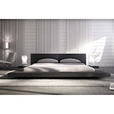 thumbnail of SalesFever Gestoffeerd bed 140 x 200 cm | LED verlichting | Bekleding kunstleer | B 272 x D 244 x H 72 cm | zwart