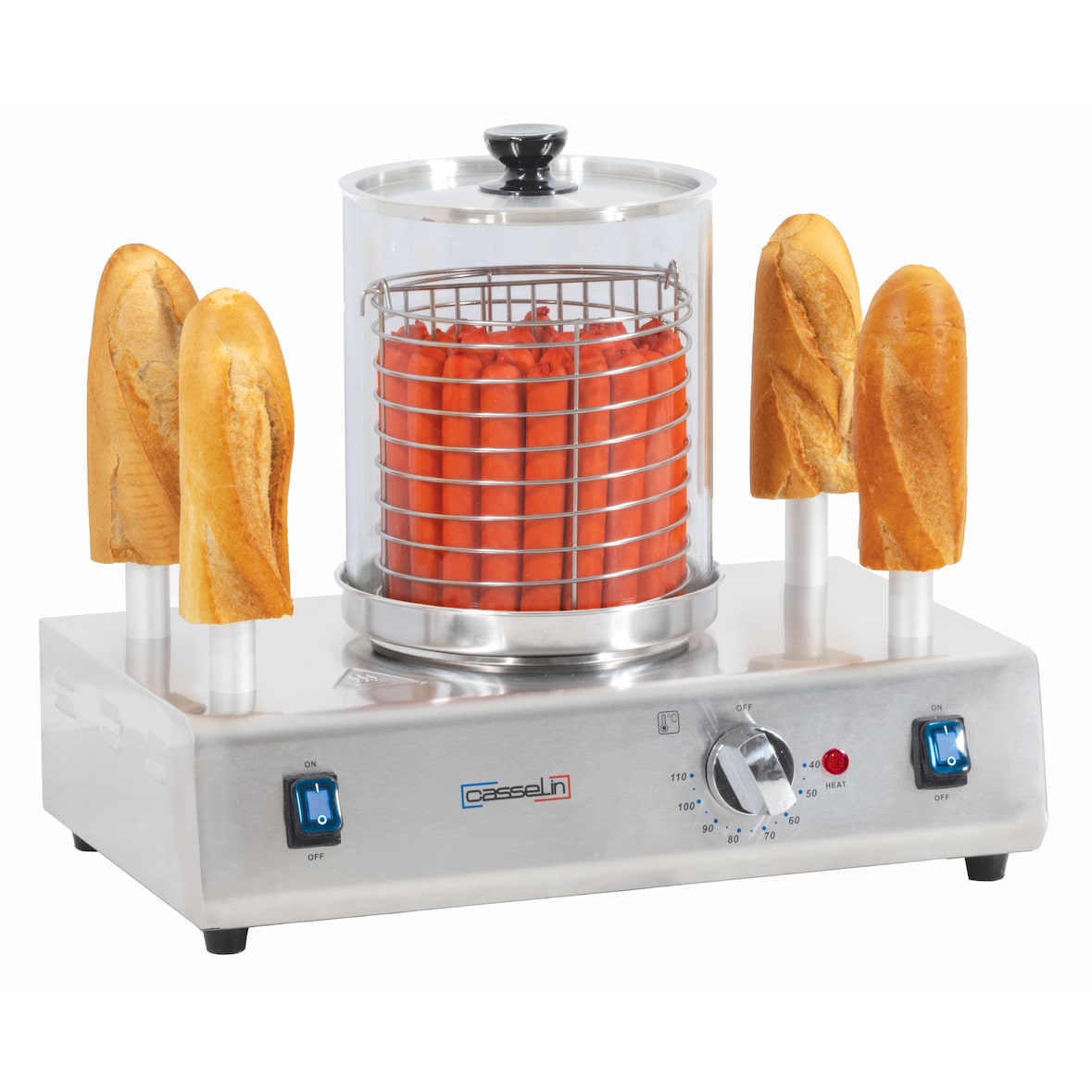 Máquina de perritos calientes con 4 bollos CMH4 Casselin