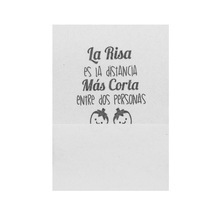 MONOUSO - Tovagliolo da Bar di Carta 17x17cm “Frasi” Bianco (14.000 Pezzi)
