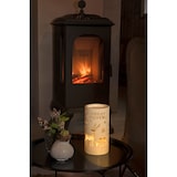 thumbnail of Konstsmide LED Laterne "Rentier, Weihnachtsmann und Schlitten", wassergefüllt, Zylinderform, 5h Timer, 1 warm weiße Diode, batteriebetrieben, Innen