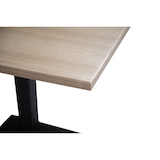 thumbnail of METRO PROFESSIONAL Mesa de restaurante Garrido, madera de fresno/acero, 80 x 80 cm, marrón claro/negro