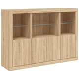 thumbnail of vidaXL Sideboards mit LED-Leuchten 3 Stk. Sonoma-Eiche Holzwerkstoff
