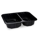 thumbnail of 320 Menü-Schale PP 2-geteilt schwarz 227 x 178 x 50 mm