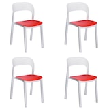 thumbnail of garbar ONA Set 4 Silla Interior, Exterior Blanco - Rojo