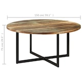 thumbnail of vidaXL Esstisch 110x75 cm Altholz Massivholz