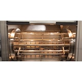 thumbnail of Rôtissoire au charbon de bois  18-24 poulets à 6 broches sur support avec roulettes dimensions 1530x920x1930  inox et noir