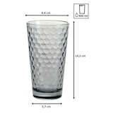 thumbnail of Ritzenhoff & Breker Favo Longdrinkglas 400 ml grau 12er Set