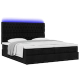 thumbnail of vidaXL Ottoman-Bett mit Matratzen & LEDs Schwarz 160x200 cm Stoff