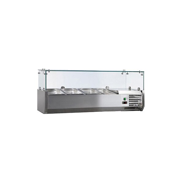 VITRINE A INGREDIENTS INOX  +2/+8°C - L2G - l- L180- P- h-