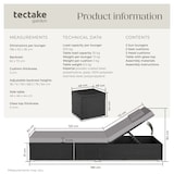 thumbnail of tectake 2 tumbonas ratán CARBONERA, respaldo ajustable, mesa auxiliar, resistente a intemperie, natural
