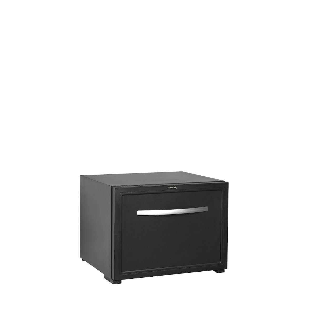 TEFCOLD Miinibar de cajón, acero y vidrio, refrigeración profesional, Negro