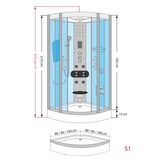 thumbnail of Komplettdusche Duschkabine Fertigdusche Dusche D58-03T1 80x80 cm ohne 2K Scheiben Versiegelung