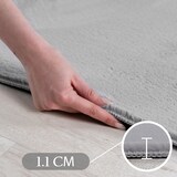 thumbnail of Carpetsale24 Läufer Teppich Silber 80x250 cm  Waschbarer Kurzflor Teppich, rutschfest & weich, einfarbig Design für Schlafzimmer, Küche & Flur