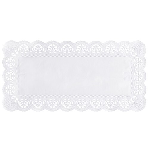 PAPSTAR 2000 Spitzenpapiere eckig 34 cm x 17 cm weiss
