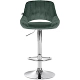 thumbnail of Banco alto Milet Veludo verde/cromo