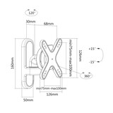 thumbnail of KIMEX - Support mural articulé pour écran TV 13"-23"