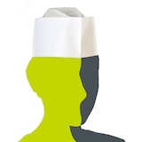 thumbnail of 100x Schiffchen Mütze "Service" aus Papier Weiß Einheitsgröße Papiermütze Kochmütze