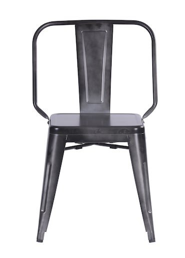 GHP Chaise Iron gris métal, 79 x 57 x 51.5 cm, gris