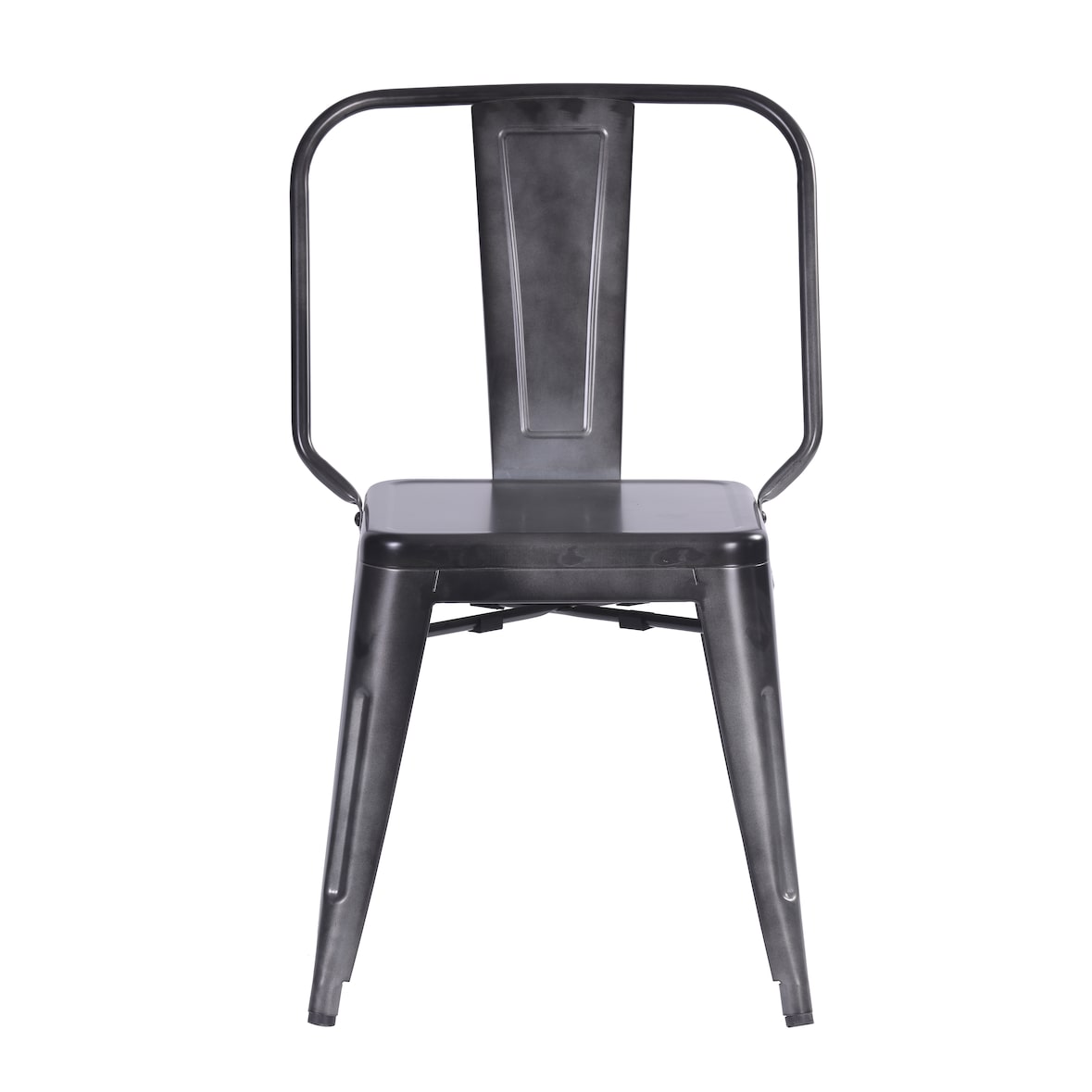 GHP Chaise Iron gris métal, 79 x 57 x 51.5 cm, gris