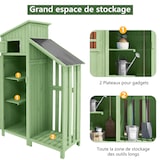 thumbnail of Merax Gerätehaus Gartenschrank Geräteschuppen Geräteschrank，124x46x174cm, auch für kleine Gärten geeignet,Grün