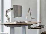thumbnail of Humanscale M2 Pro Monitor Tischhalterung Durchschraub gerade, weiß (M21WETBB)