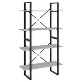 thumbnail of Libreria 4 Ripiani Grigio Cemento 80x30x140cm Legno Multistrato