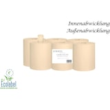 thumbnail of Handtuchrolle, Mittelgroße, 400 Blatt - 2 Lagig 18,1 x 20 cm - Innenabwicklung und Außenabwicklung - 6 Rollen, Natur