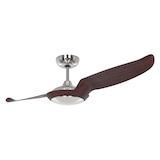 thumbnail of Ventilatore da soffitto a risparmio energetico Eco Talos cromo / noce 135