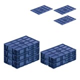 thumbnail of PROREGAL 5x VDA KLT Kleinladungsträger mit Verbundboden & Auflagedeckel | HxBxT 14,7x40x60cm | 22 Liter | KLT