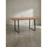 thumbnail of Arbeitstisch Massivholz Baumkante Industrial | 160x80 cm Akazie XL mit Chromgestell | Goldbraun | Handgefertigt | Tarn Kollektion | Kadima Design