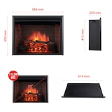 thumbnail of KAMINIO Elektrokamin Luca - Elektrischer Einbaukamin mit Heizung, 3D-Flammeneffekt, 9 Flammenfarben, Fernbedienung - 23 Zoll